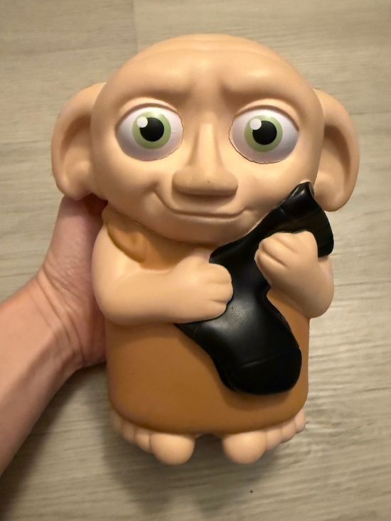 Wizarding World Of Harry Potter Other - The Noble Collection Harry Potter Squeeze & Hug Dobby Pufflums Figure-read Notes